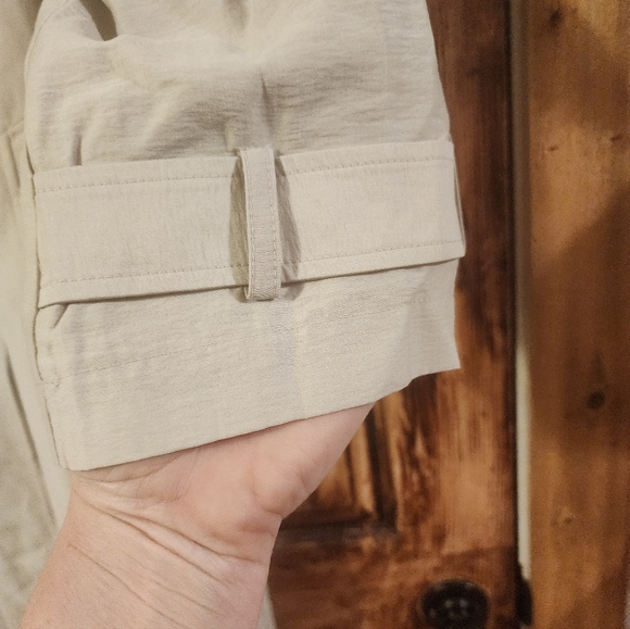 Chicos Double Breasted Trench Coat Size L w/belt - Picture 5 of 12